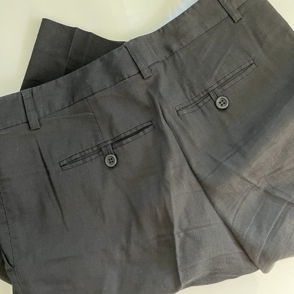 Theory Black Linen Pants - Picture 3 of 9